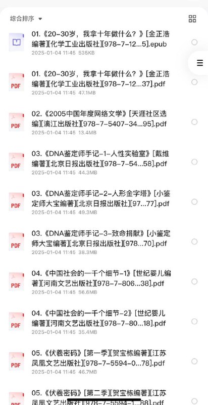 天涯论坛优质图书合集，均是当年火爆一时的作品[PDF/AZW3/EPUB]链接：