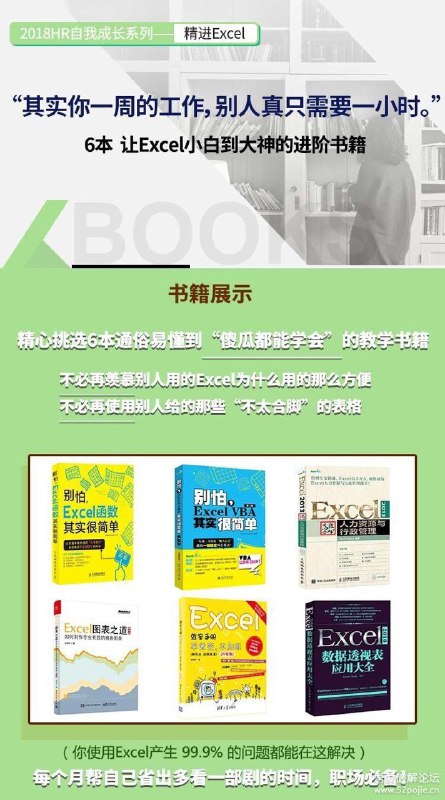 Excel.2010数据透视表应用大全.pdfExcel高效办公人力资源与行政管理.pdfEXCEL图表之道 如何制作专业有效的商务图表.pdfExcel效率手册 早做完，不加班.pdf别怕，Excel VBA其实很简单.pdf别怕，Excel 函数其实很简单.pdf下载： 